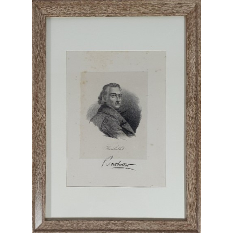 Gravure met handtekening Berthollet 1748-1822